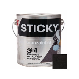 Vopsea alchidica pentru metal Sticky, interior / exterior, negru, 2.5 L