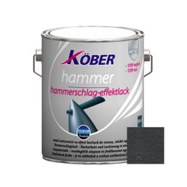 Vopsea alchidica pentru metal Kober Hammer, efect lovitura de ciocan, interior / exterior, negru E81900, 10 L