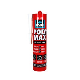 Adeziv pentru suprafete multiple, interior / exterior, Bison Poly Max Polymer, alb, 465 gr