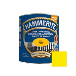 Vopsea alchidica pentru metal Hammerite - efect lucios, interior / exterior, galben, 0.75 L