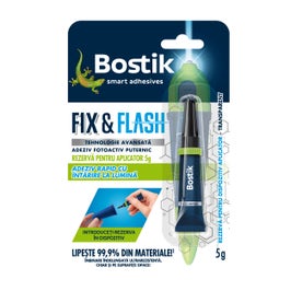 Rezerva adeziv fotoactiv cu intarire instantanee, Bostik Fix & Flash, 5 g