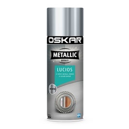 Spray email acrilic, Oskar Metallic effect, lucios, argintiu, interior, 400 ml
