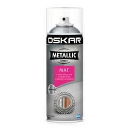 Spray email acrilic, Oskar Metallic effect, mat, argintiu, interior / exterior, 400 ml
