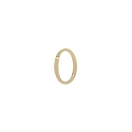 Numar 0 pentru usa / casa Verofer, alama, auriu lucios, interior / exterior, 8 x 4 cm