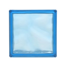 reap Concentration Recollection Dedeman - Caramida sticla albastra, cloudy blue, interior / exterior, 19 x  19 x 8 cm - Dedicat planurilor tale