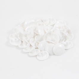 Capac plastic, cu pin, pentru mascare suruburi de cuplare, alb, set 50 bucati
