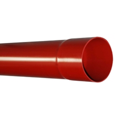 Burlan scurgere pentru sistem pluvial, PVC, sistem pluvial, rosu, 3 m, D 80 mm