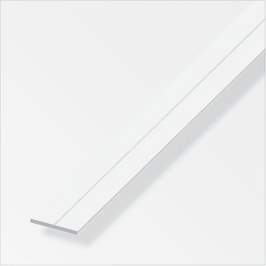 Bara plata PVC, alba, 1000 x 23.5 x 1.5 mm