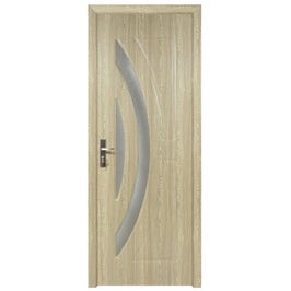 Usa de interior din lemn cu geam Super Door F11-78-P stanga / dreapta gri 203 x 78 cm