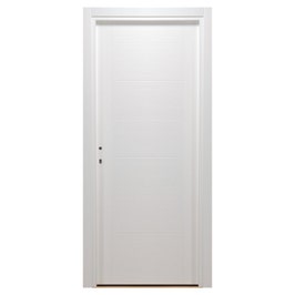 Usa interior celulara, Eco Euro Doors HDF T, dreapta, alb, 205 x 66 cm, cu toc