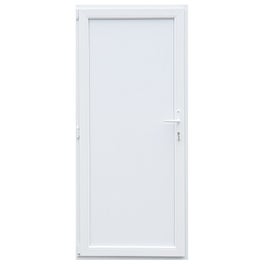 Usa exterior din PVC, cu panel, Far Est, 3 camere, prag PVC, stanga, alb, 88 x 198 cm