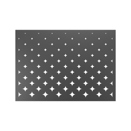 Panou gard aluminiu, din tabla decupata, G41B, negru (RAL 9005), 2000 x 1500 mm
