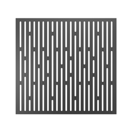Panou gard aluminiu, din tabla decupata, G36C, negru (RAL 9005), 1960 x 1800 mm
