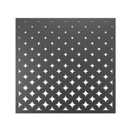 Panou gard aluminiu, din tabla decupata, G41C, negru (RAL 9005), 1960 x 1800 mm