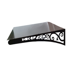 Copertina Metaldesign COP004, brate negre, fier + policarbonat, maro, 150 x 100 cm  (L x l)