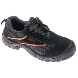 Pantofi de protectie Emerton cu bombeu metalic, piele spalt +  material textil, gri, S1, marimea 42