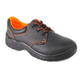 Pantofi de protectie cu bombeu metalic, piele, negru, S1, marimea 41