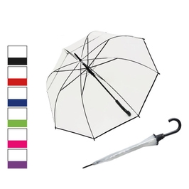 Umbrela ploaie, tip baston, Capri, PVC, transparenta, D 90 cm