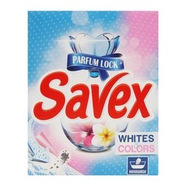 Detergent rufe, manual, Savex Parfum Lock Whites and Colors, 400 g