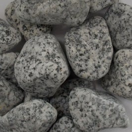 Piatra decorativa naturala rotunjita, granit, interior / exterior, gri, 20-40 mm, 20 kg