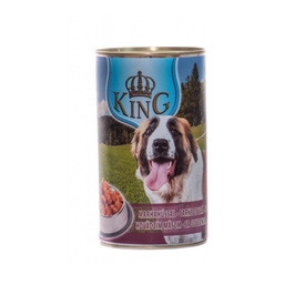 Hrana umeda caini, King Dog, conserva 1.24 g, toate taliile, adult, carne de vita
