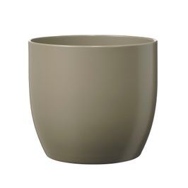 Ghiveci ceramic Basel, gri, rotund, 13 x 12 cm