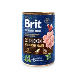 Hrana umeda caini, Brit Premium by Nature, conserva 400 g, toate taliile, adult, carne de pui