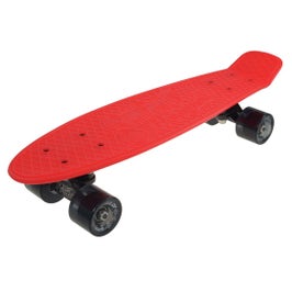 Penny board Retro, PVC, roti 2.36 inch, rosu/ negru, 55 x 15 cm