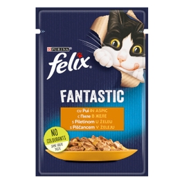 Hrana umeda pentru pisici, Felix Fantastic, adult, carne de pui in aspic, 85g