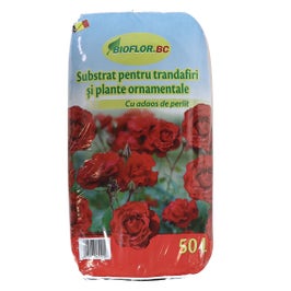 Pamant de flori / substrat, Bioflor, 50 l, perlit, pentru trandafiri si plante ornamentale