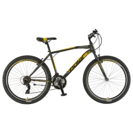 Bicicleta barbati, Polar Wizard 3.0, 26 inch inch, marime S-M, 18 viteze, schimbator spate Shimano, gri + galben