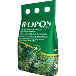 Ingrasamant pentru conifere Biopon, granule, efect anti ingalbenire, 3 kg