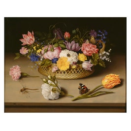 Tablou PT1376, compozitie cu flori, canvas, 45 x 60 cm