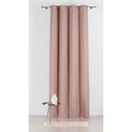 Draperie Mendola Fabrics, model Cheer, Scandi, natur, roz, semiopac, 280 cm