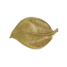 Decoratiune frunza, AK1521069, polirasina, auriu, 29 x 16 x 1.9 cm