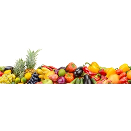 Panou decorativ bucatarie Splashback, compozit, luminescent, SPB 094, fructe si legume, 4000 x 600 x 3 mm