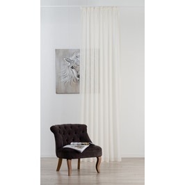 Perdea Mendola Interior, model Sable crush, Basic, voile, bej, 300 x 260 cm