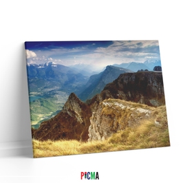 Tablou canvas Peisaj montan, Picma, standard, panza + sasiu lemn, 40 x 60 cm