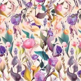 Tapet vlies, model floral, Iconic Walls Floral Pattern DEDW0004, 3 x 2.08 m