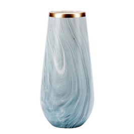 Vaza decorativa Ella Home, Aqua, ceramica, albastru, 24.5 cm