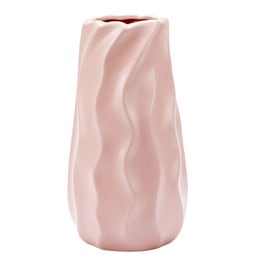 Vaza decorativa Ella Home, New Waves, ceramica, roz, 25 cm