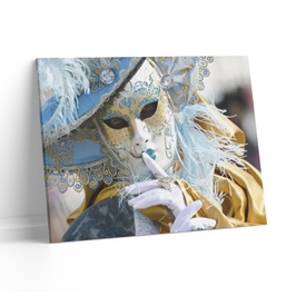 Tablou canvas luminos Masca venetiana 2, Picma, dualview, panza + sasiu lemn, 80 x 120 cm