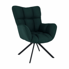 Fotoliu rotativ Komodo, textil, verde smarald + negru, 1C