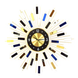 Ceas de perete D4171, analog, rotund, metal, multicolor, D 70 cm