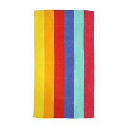 Prosop plaja Stripes, bumbac, multicolor, 100 x 180 cm