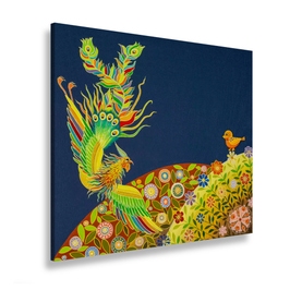 Tablou canvas Colorful, SimplyArt, standard, panza + sasiu lemn de brad, 120 x 120 cm