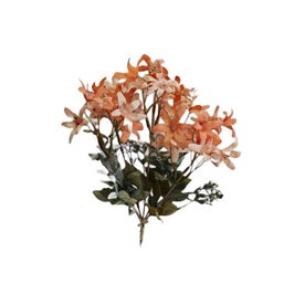 Buchet flori artificiale 24283, plastic, portocaliu + alb, 32 cm