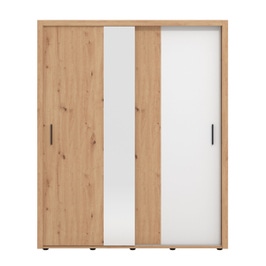 Dulap dormitor Atlas 170, stejar artisan + alb, 2 usi glisante, 170 x 59 x 206 cm, 3C