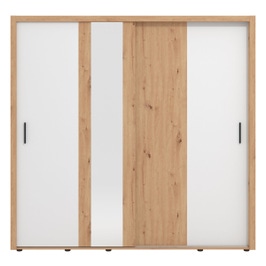 Dulap dormitor Atlas 215, stejar artisan + alb, 2 usi glisante, 213 x 59 x 206 cm, 4C