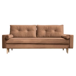 Canapea extensibila 3 locuri Soft, cu lada, maro, 225.5 x 85 x 93 cm, 2C